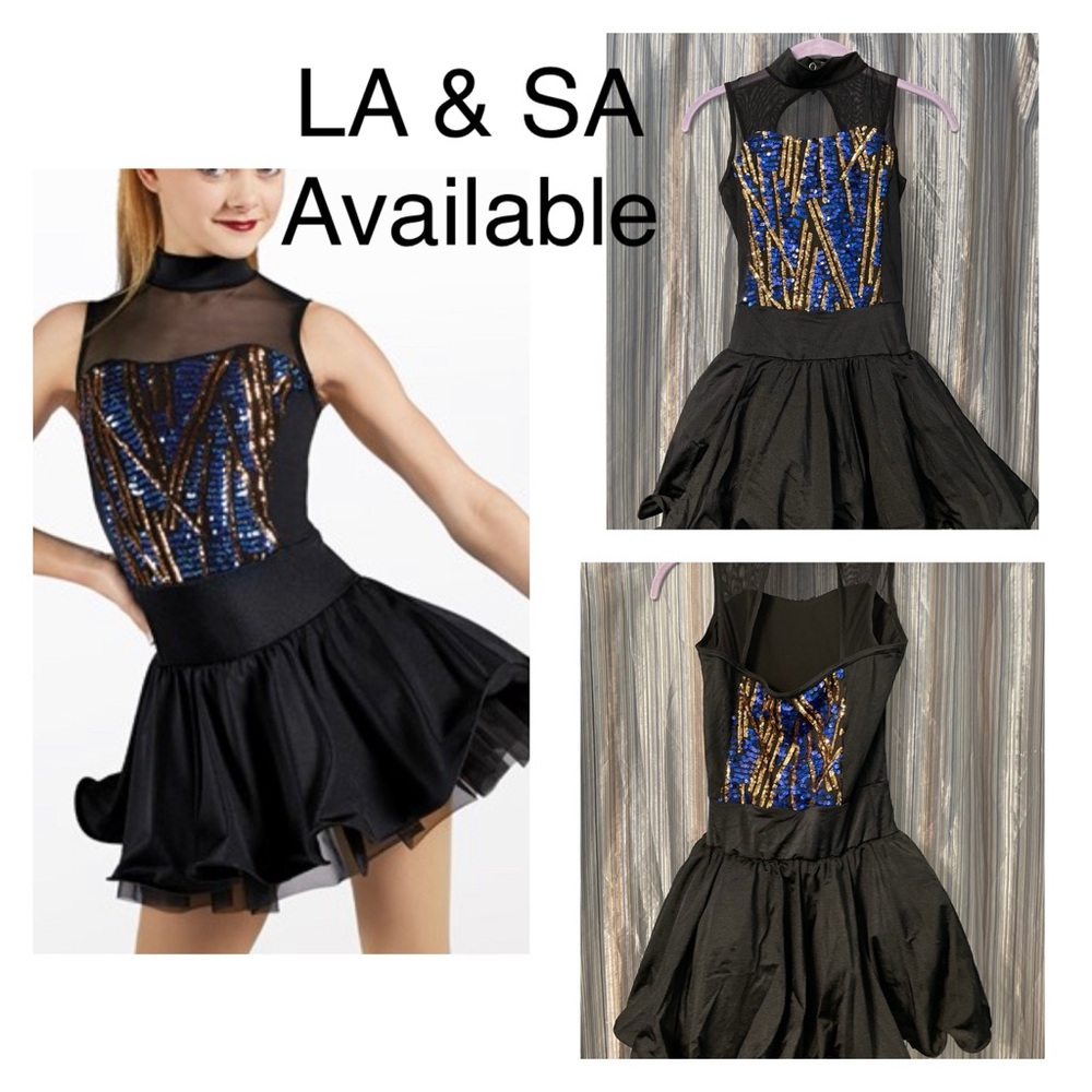Weissman Showtime Check Me Out Style 12418 Drop Waist Sequin Flounce Adult Large